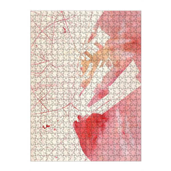 Puzzle Ravensburger "Aarhus Dänemark I" artboxONE - Städte,Reise - Städte,Stadtkarte,Wasserfarbe - Bild städte