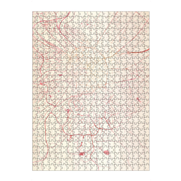 Puzzle Ravensburger "Städtekarte Aachen Deutschland I" artboxONE - Städte,Reise - Städte,Stadtkarte,Wasserfarbe - Bild städte