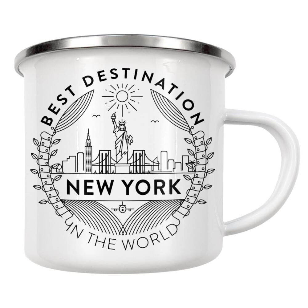 Emaille Tasse "New York Badge" artboxONE - Städte / New York,Reise