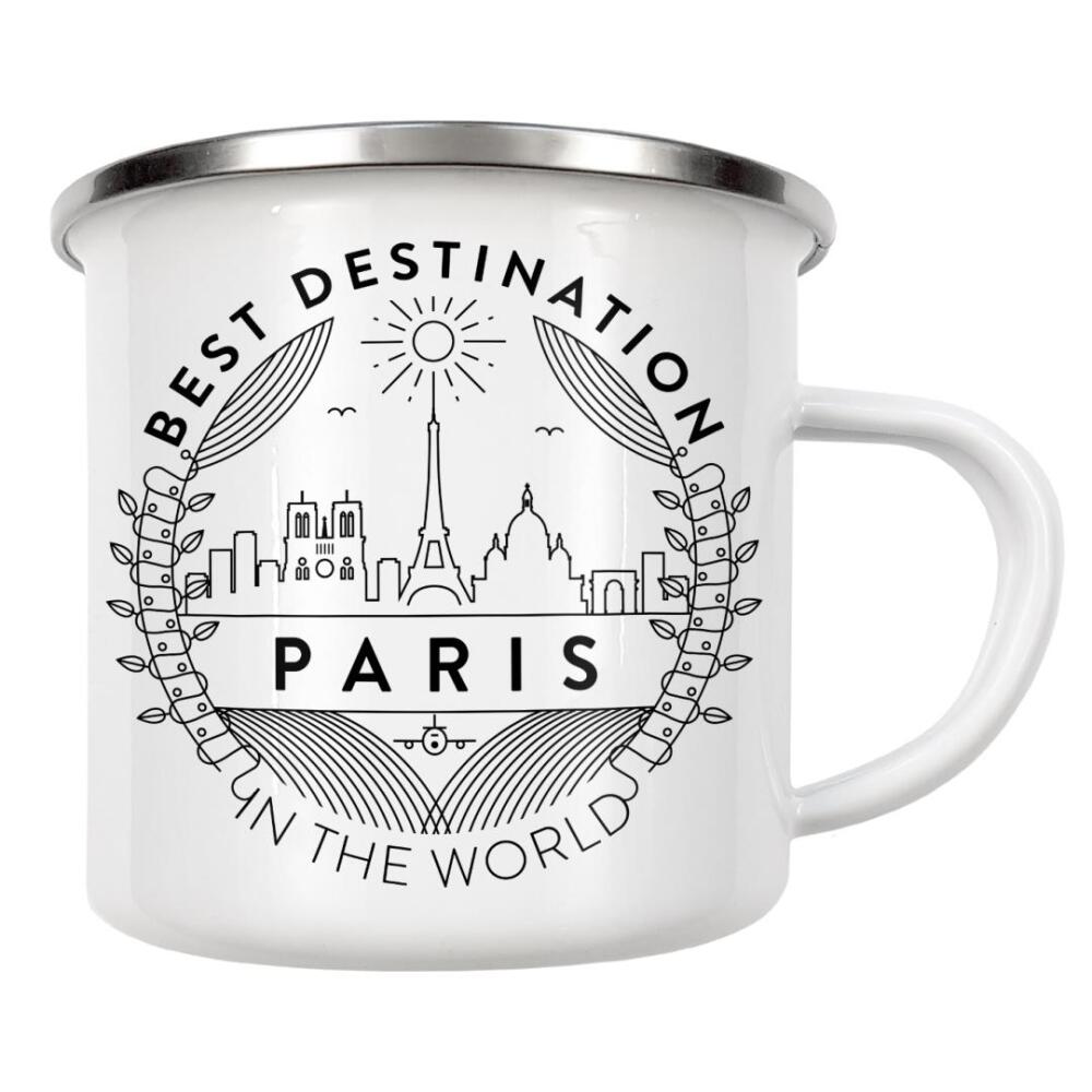 Emaille Tasse "Pariser Abzeichen" artboxONE - Reise,Städte / Paris
