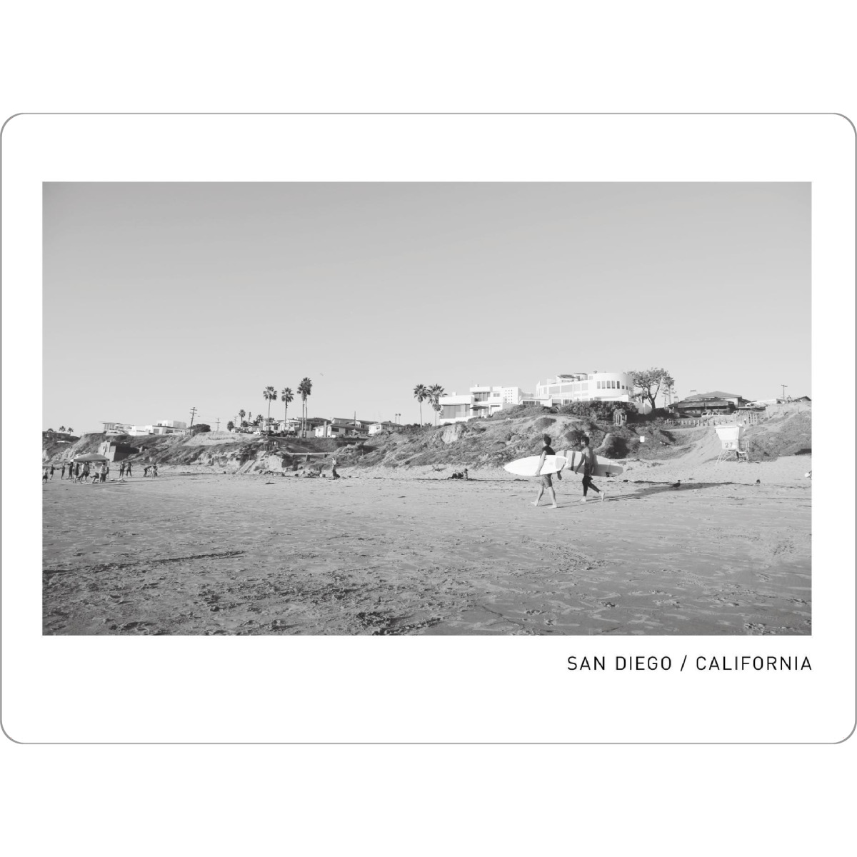 Tischset "San Diego Beach II" artboxONE - Reise,Schwarzweiß,Reise / Strand und Meer