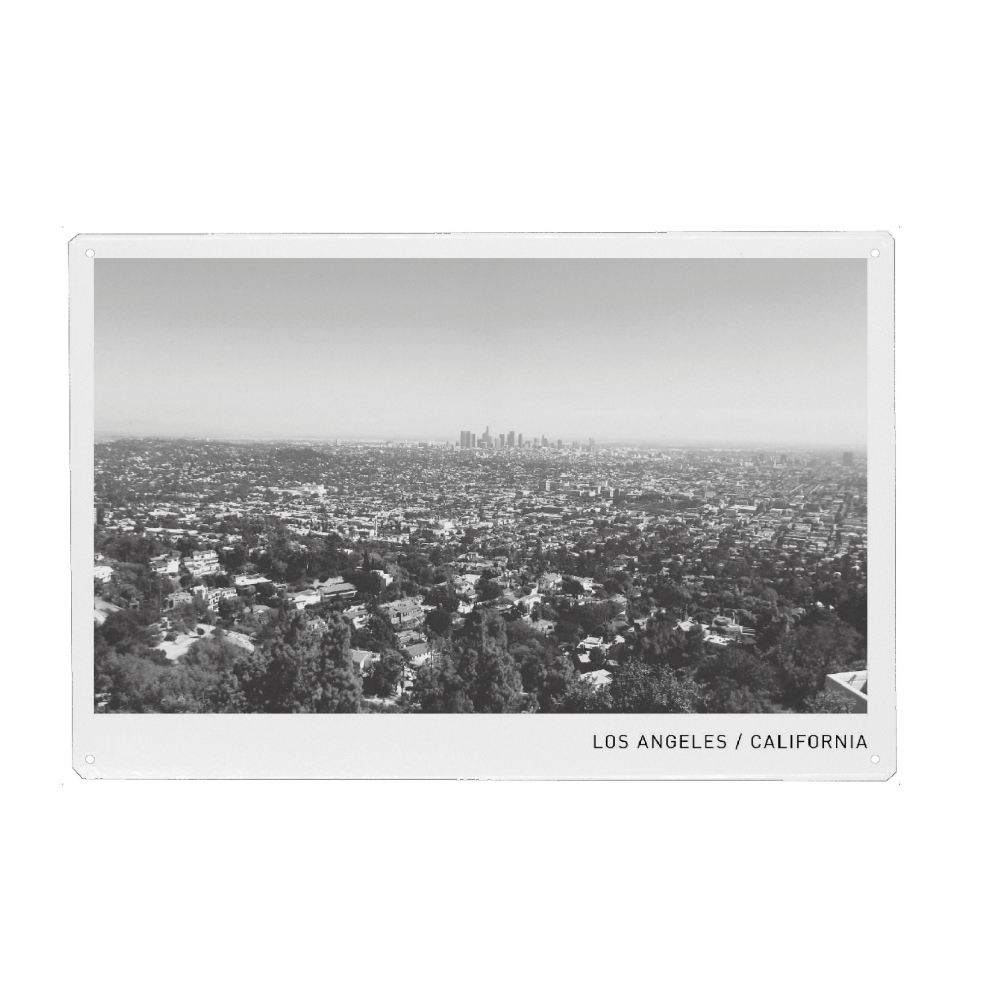 Metall Poster "Los Angeles 2" artboxONE - Städte,Schwarzweiß - Los angeles,L.a.,California,Kalifornien,Usa,Us,Amerika,America,L.a. skyline