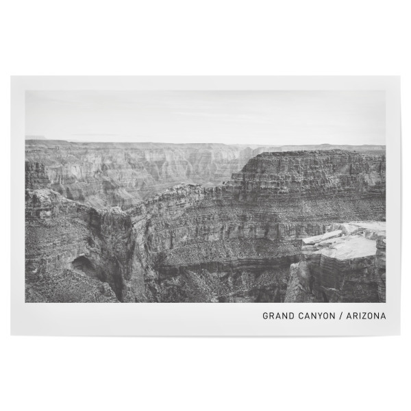 Poster 30x20 cm "Grand Canyon II" artboxONE - Natur,Reise,Schwarzweiß - Berge,Grand canyon,Arizona,Us,United states,Amerika,America,Usa