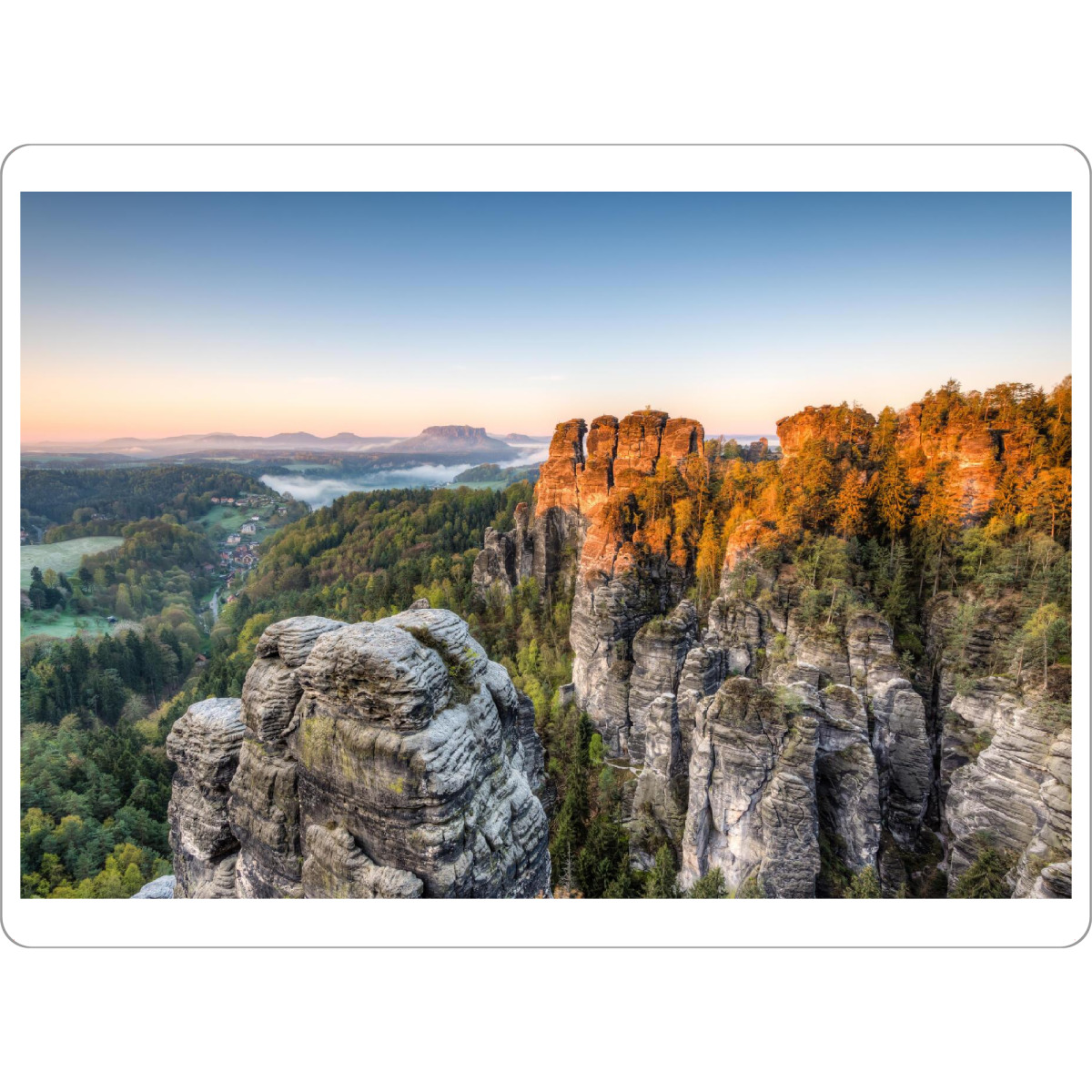 Tischset "Morgens im Elbsandsteingebirge" artboxONE - Natur,Reise