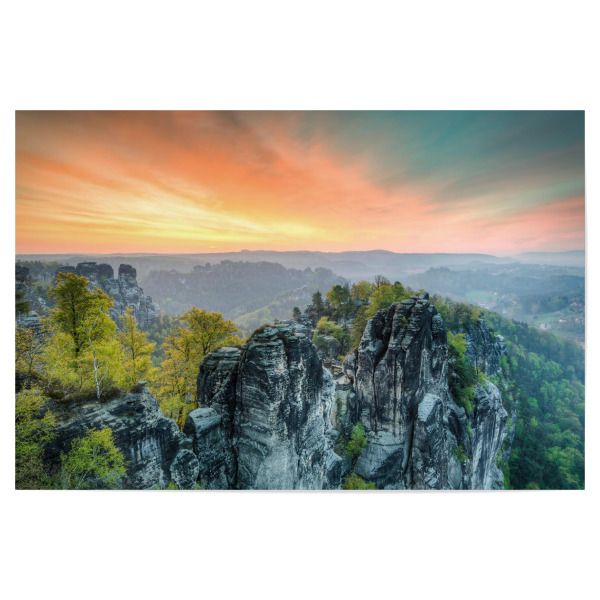 Poster "Bastei Sonnenaufgang" artboxONE - Natur,Reise