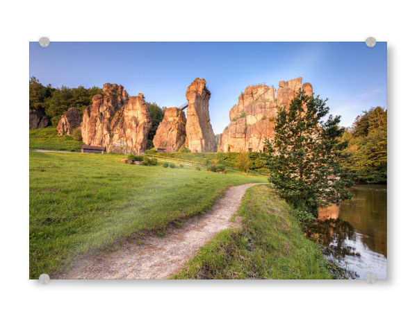 Acrylglasbild "Externsteine im Morgenlicht" artboxONE - Natur,Reise