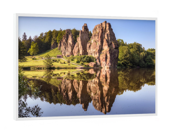 Poster mit weißem Rahmen "Externsteine" artboxONE - Natur,Reise