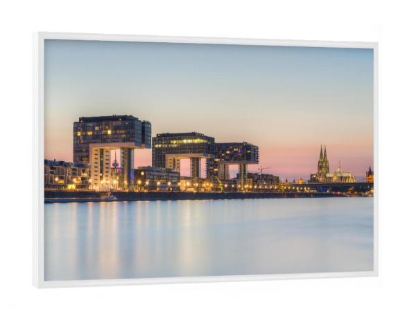 Poster mit weißem Rahmen "Köln Skyline" artboxONE - Städte,Reise,Architektur