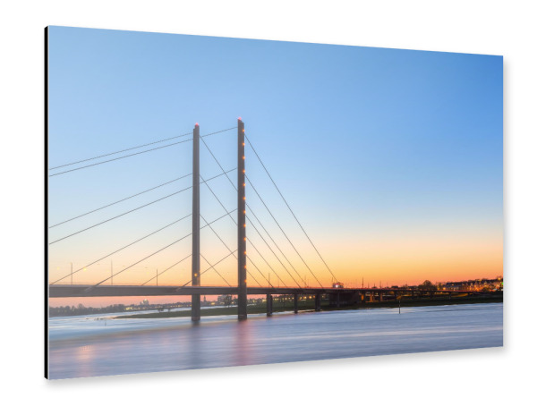 Alu-Dibond "Rheinkniebrücke Düsseldorf" 30x20 cm artboxONE