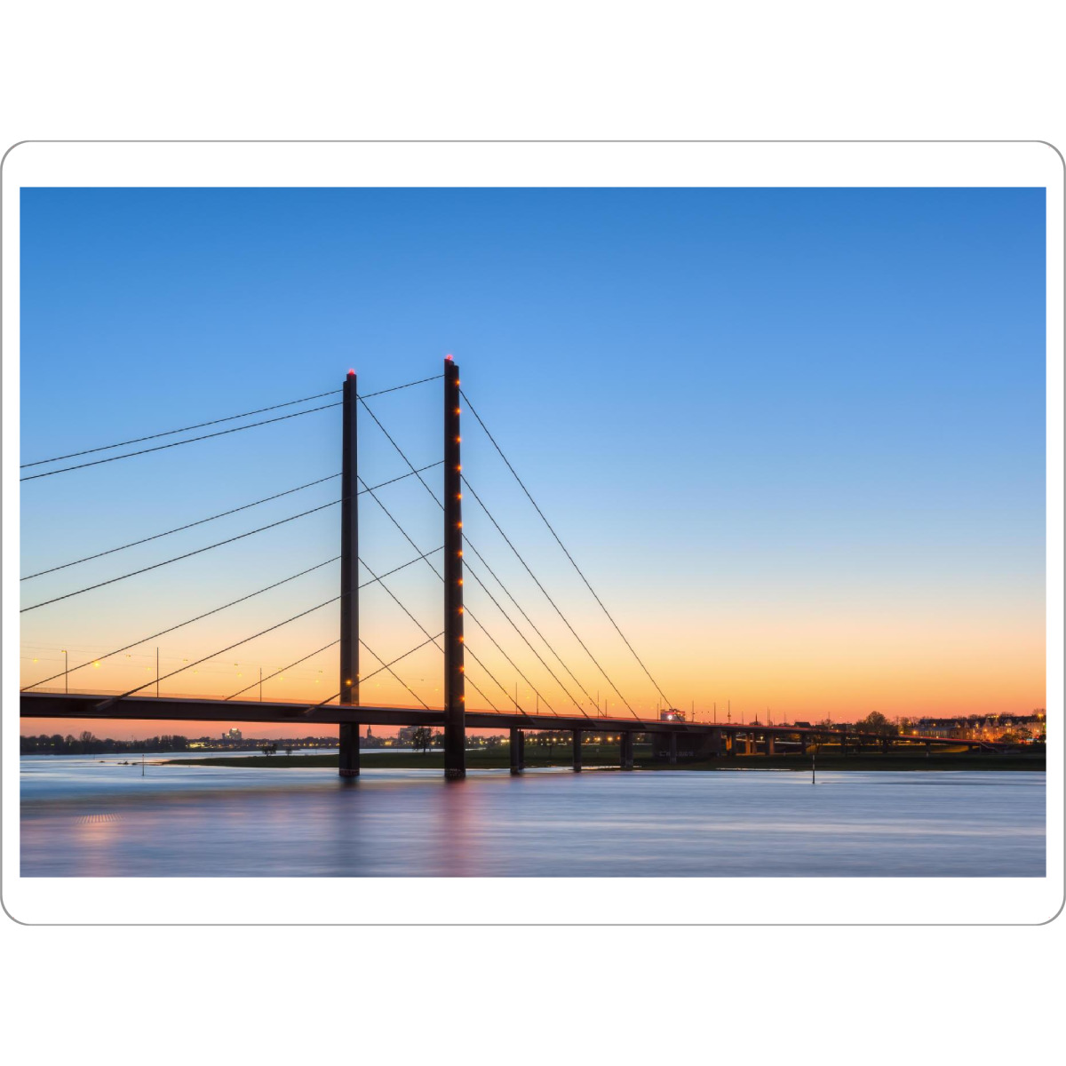 Tischset "Rheinkniebrücke Düsseldorf" artboxONE - Städte,Reise,Architektur