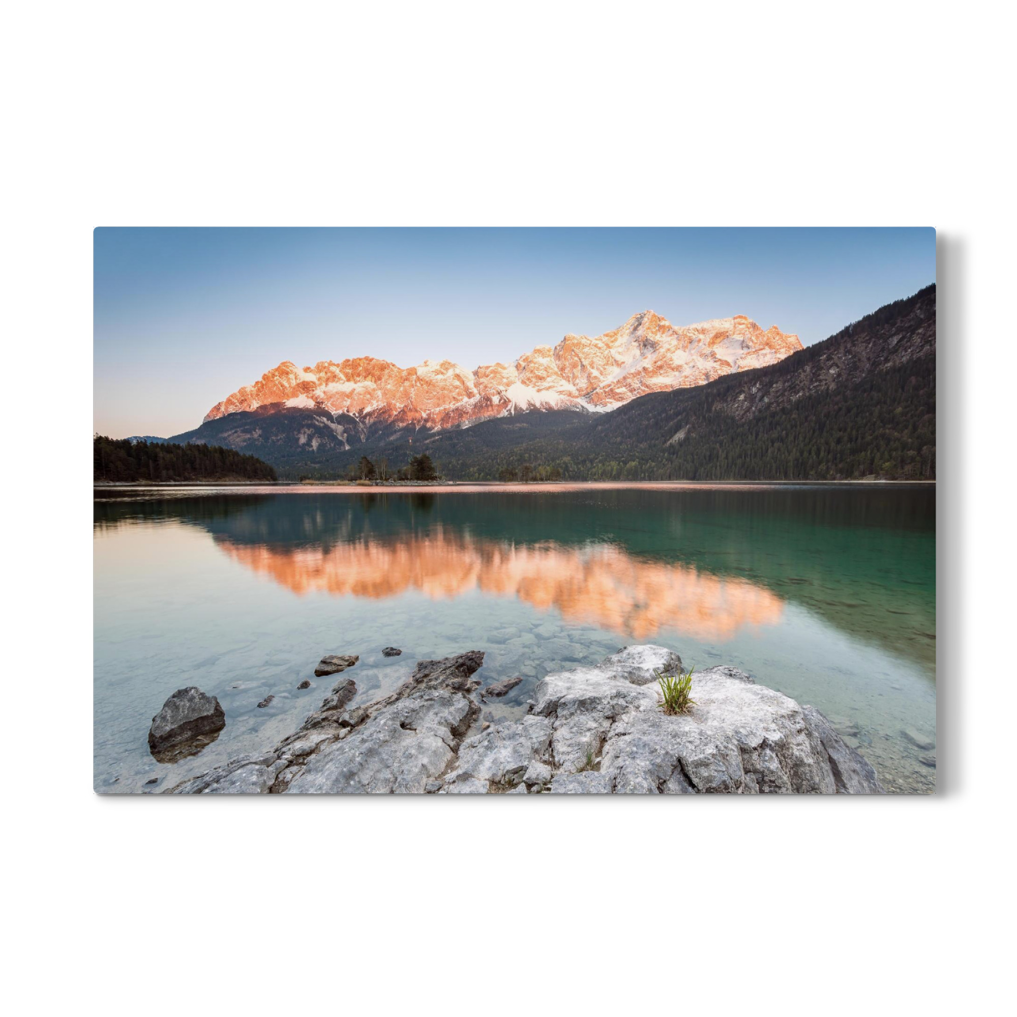 Galerie-Print "Alpenglühen am Zugspitzmassiv" 75x50 cm artboxONE