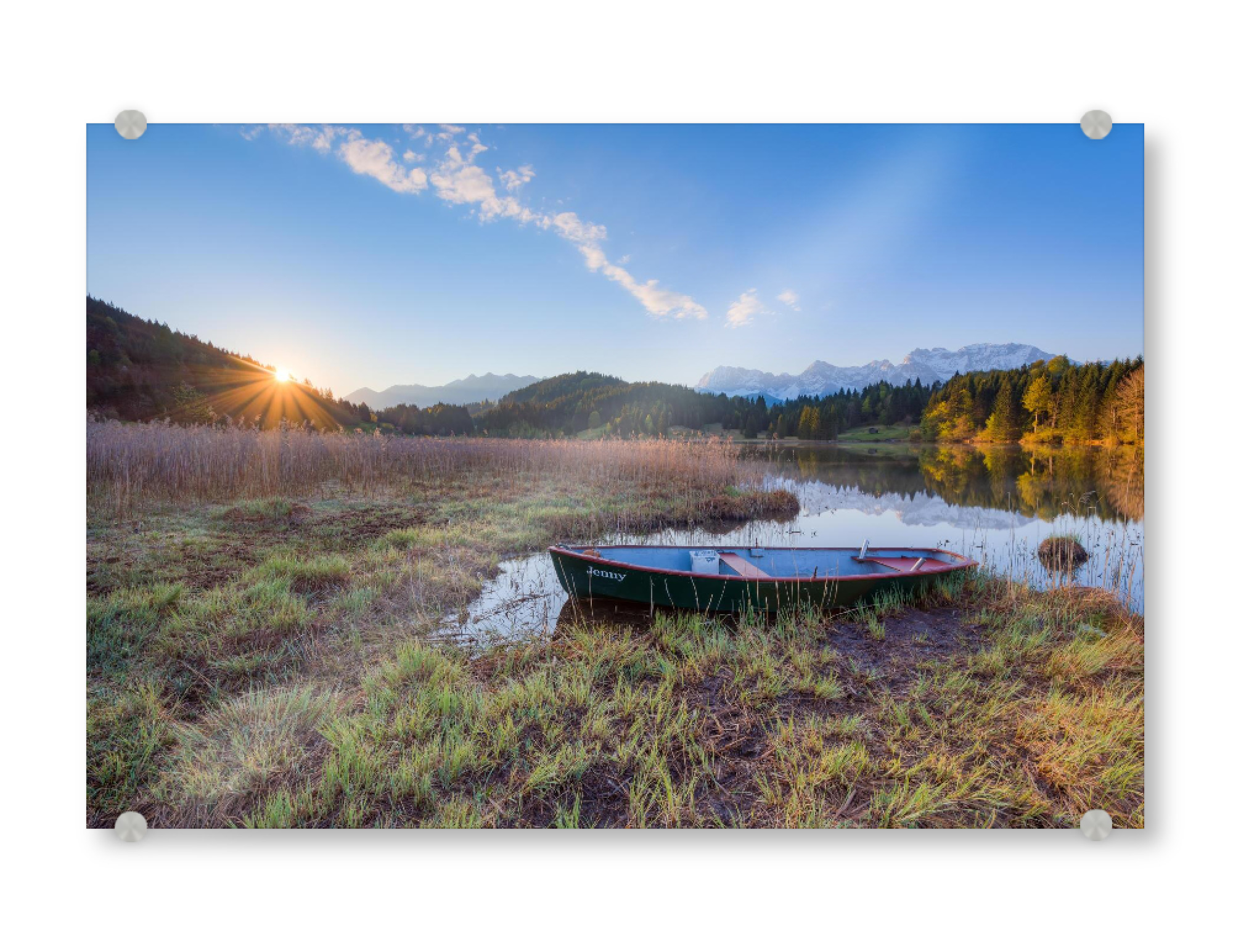 Acrylglasbild "Sonnenaufgang am Geroldsee" artboxONE - Natur,Reise