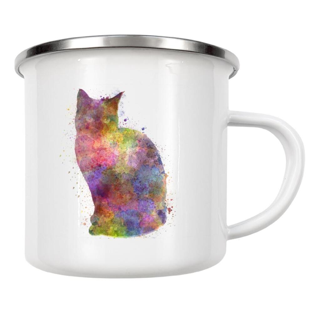 Emaille Tasse "Siamese cat in watercolor" artboxONE - Tiere,Abstrakt