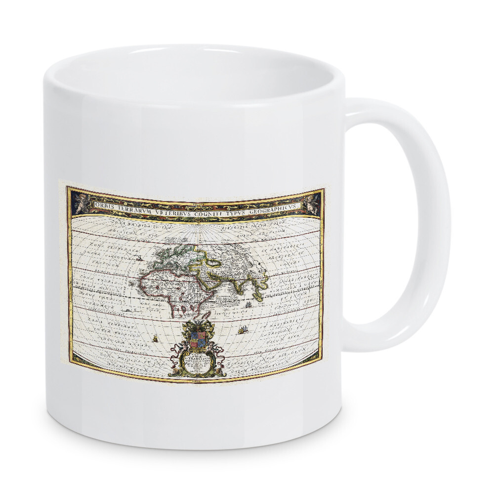 Tasse "Bildhafte Weltkarte" artboxONE - Architektur,Kartografie - Karte,Flach,Jahrgang,Antik,Retro,Alt,Karten,Karte der welt,Illustration,Gemeinfrei
