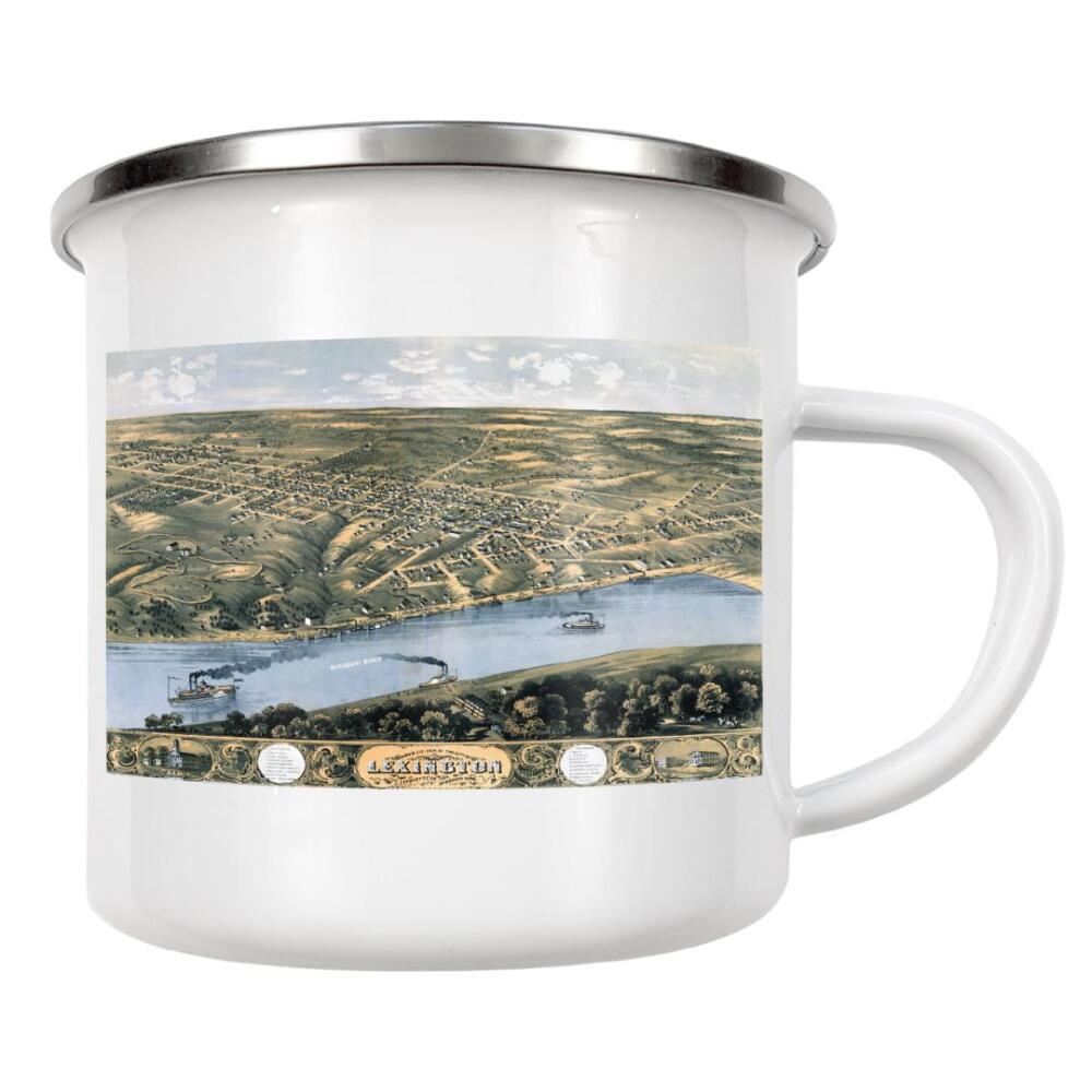 Emaille Tasse "Lexington Missouri Bildkarte" artboxONE - Architektur,Kartografie - Karte,Flach,Jahrgang,Antik,Retro,Alt,Karten,Karte der welt