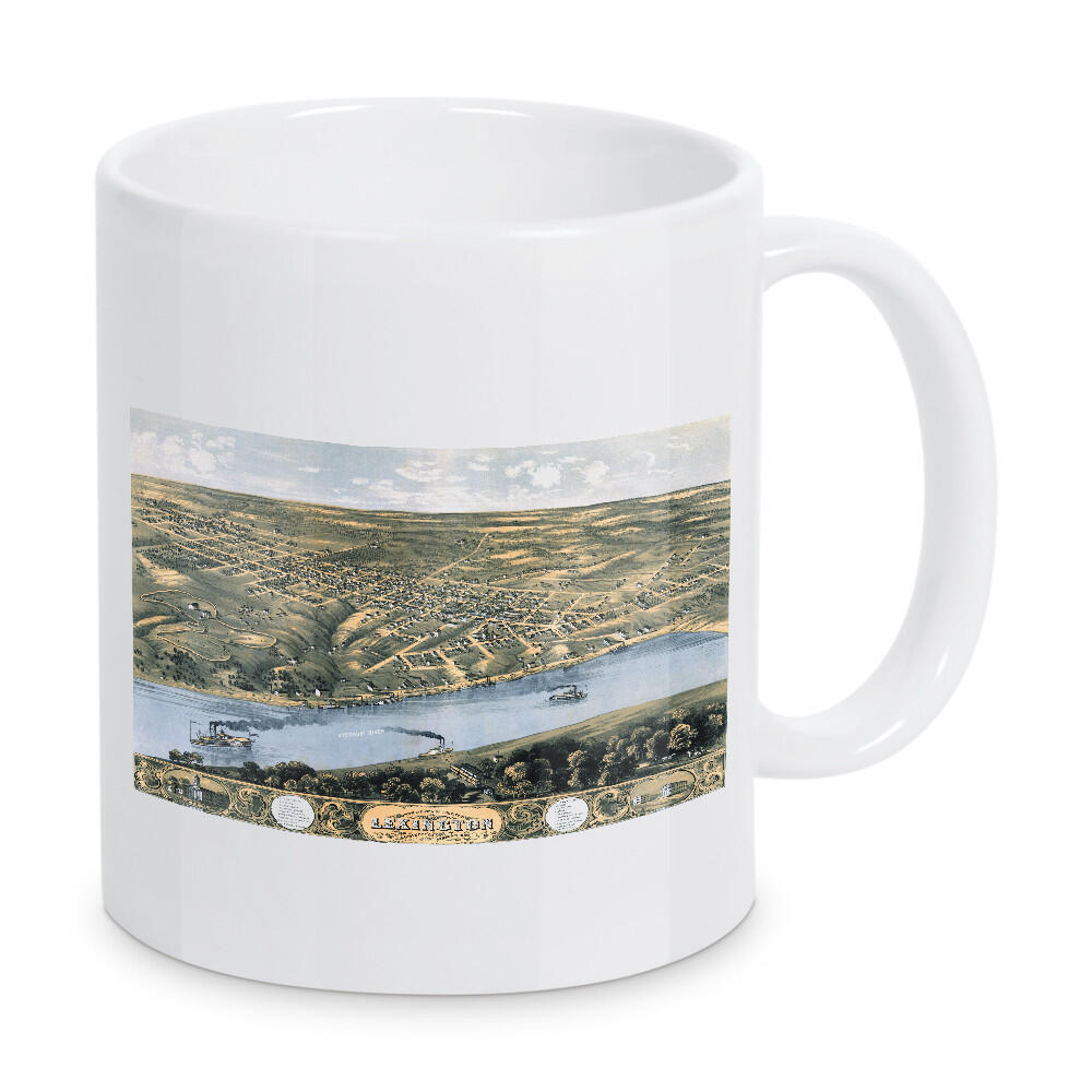 Tasse "Lexington Missouri Bildkarte" artboxONE - Architektur,Kartografie - Karte,Flach,Jahrgang,Antik,Retro,Alt,Karten,Karte der welt