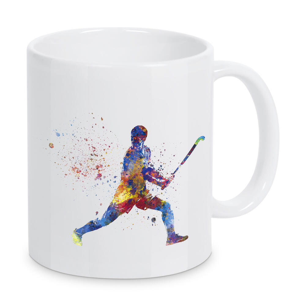 Tasse "Aquarell Feldhockey" artboxONE - Abstrakt,Sport - Sport,Sport,Silhouette,Aquarell,Abbildung,Eishockey,Schläger,Feldhockey,Olympiade