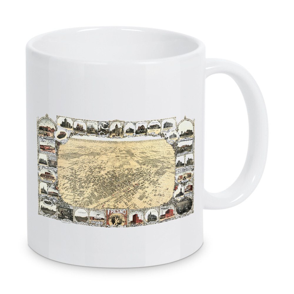 Tasse "Pictorial Map Fresno-California" artboxONE - Architektur,Kartografie