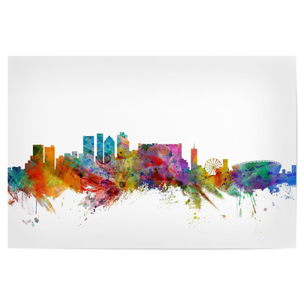 Poster 30x20 cm "Cape Town South Africa Watercolor" artboxONE - Städte,Reise,Architektur