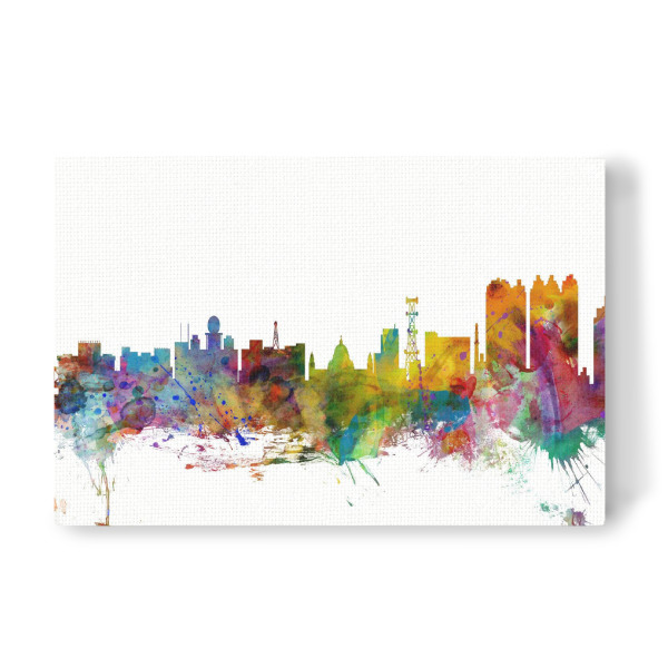 Leinwandbild "Calcutta (Kolkata) India Watercolor" artboxONE - Städte,Reise,Architektur