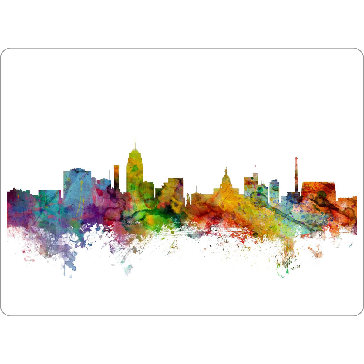 Tischset "Lansing Michigan Watercolor" artboxONE - Städte,Reise,Architektur
