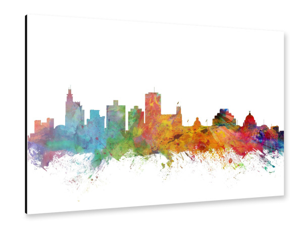 Alu-Dibond "Jackson Mississippi Watercolor" 30x20 cm artboxONE