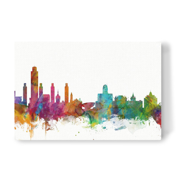 Leinwandbild "Albany New York Watercolor" artboxONE - Städte,Reise,Architektur