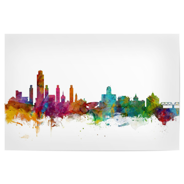 Poster 30x20 cm "Albany New York Watercolor" artboxONE - Städte,Reise,Architektur