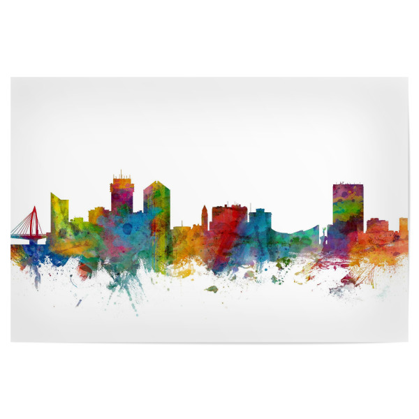 Poster 30x20 cm "Wichita Kansas Watercolor" artboxONE - Städte,Reise,Architektur