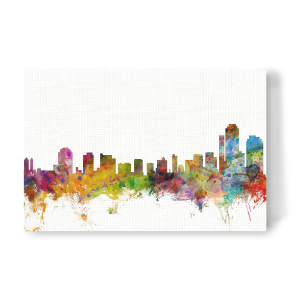 Leinwandbild "Wilmington Delaware Watercolor" artboxONE - Städte,Reise,Architektur