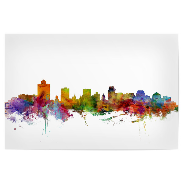 Poster "Salt Lake City Watercolor" artboxONE - Städte,Reise,Architektur