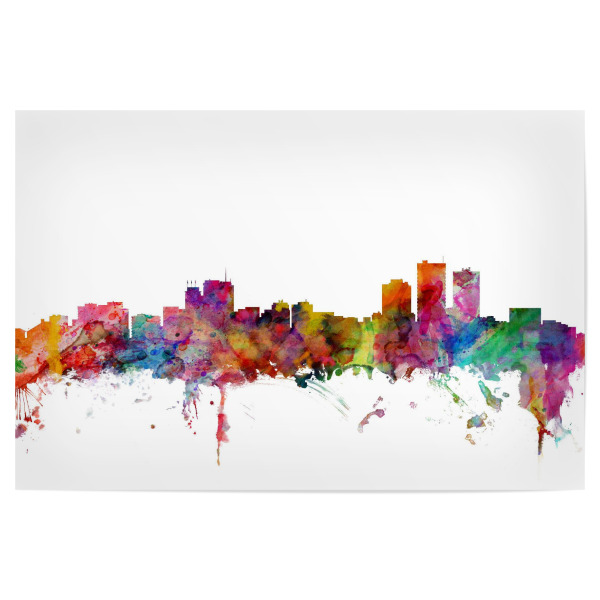 Poster 30x20 cm "Anchorage Alaska Watercolor" artboxONE - Städte,Reise,Architektur
