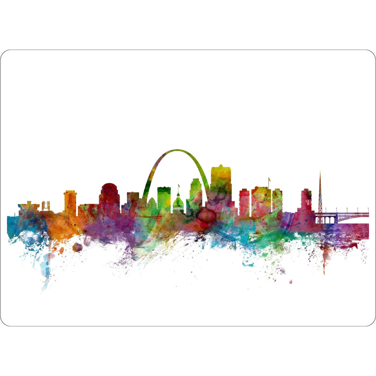 Tischset "St Louis Missouri Watercolor" artboxONE - Städte,Reise,Architektur