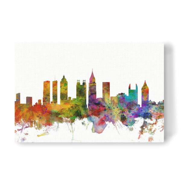 Leinwandbild "Atlanta Georgia Watercolor" artboxONE - Städte,Reise,Architektur