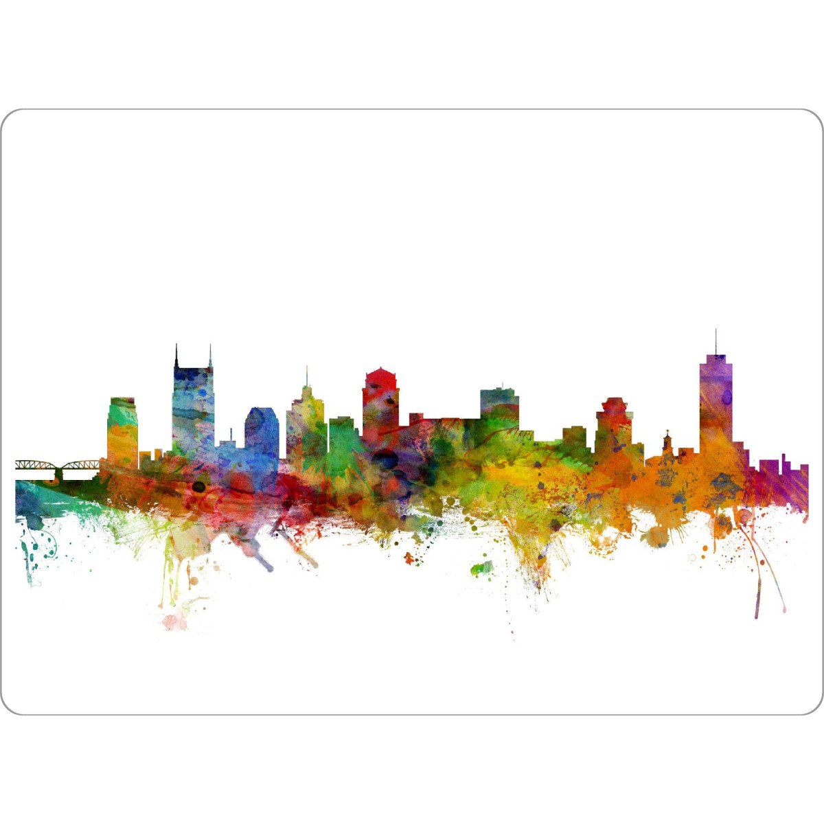 Tischset "Nashville Tennessee Watercolor" artboxONE - Städte,Reise,Architektur