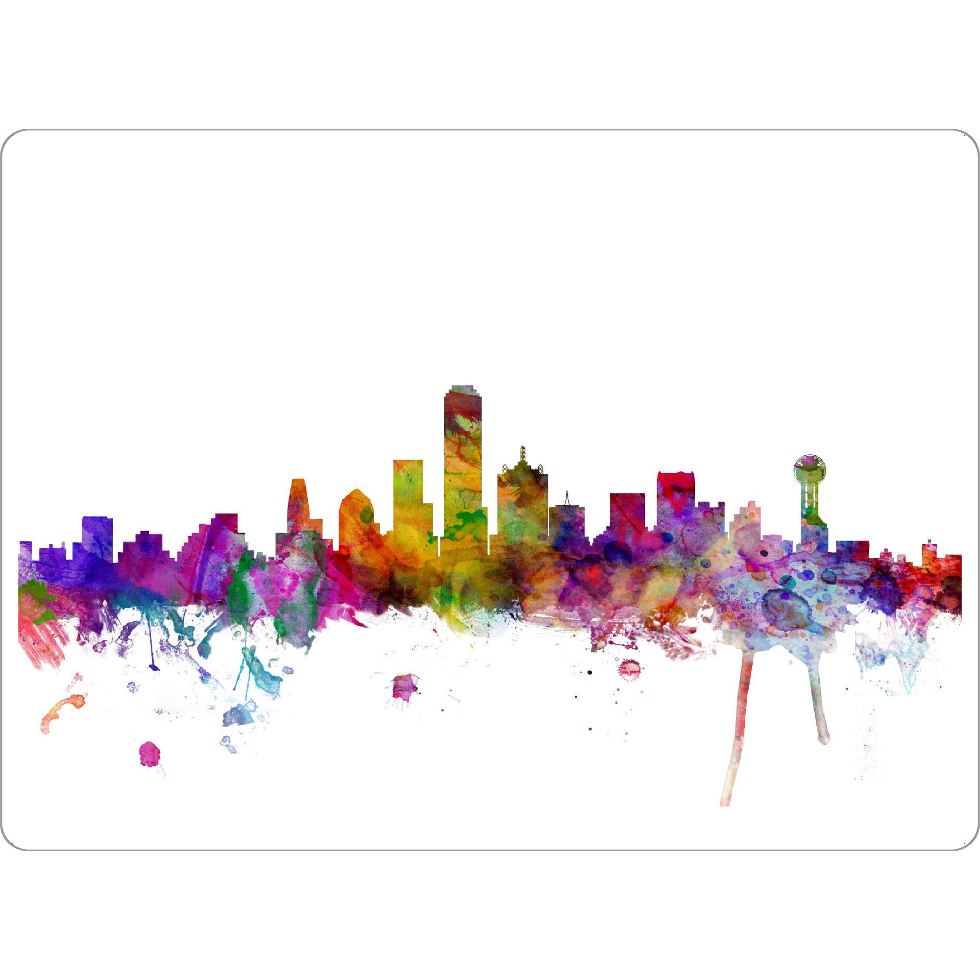 Tischset "Dallas Texas Watercolor" artboxONE - Städte,Reise,Architektur