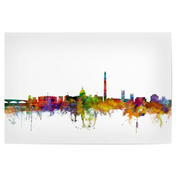 Poster 30x20 cm "Washington DC Watercolor" artboxONE - Städte,Reise,Architektur