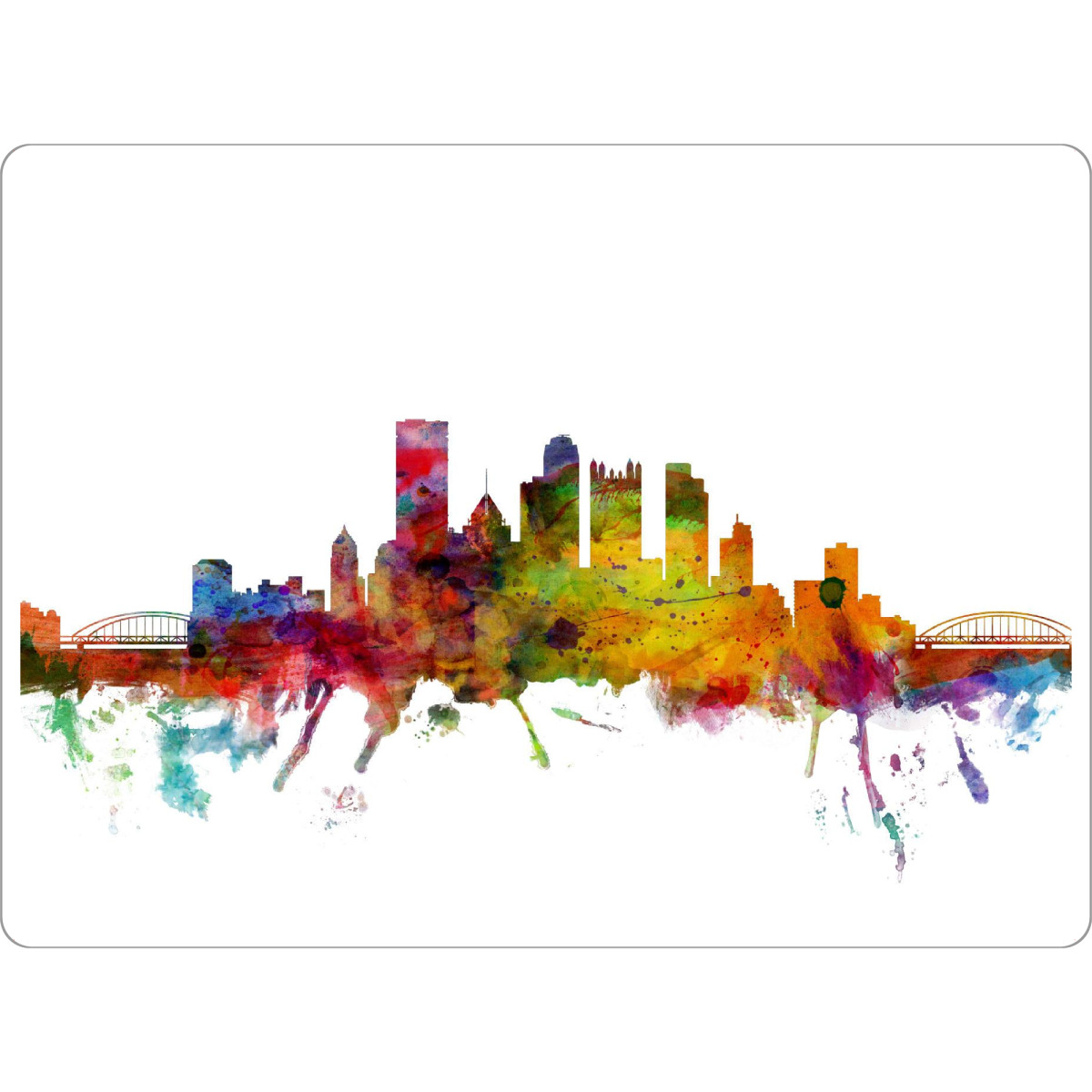 Tischset "Pittsburgh Pennsylvania Watercolor" artboxONE - Städte,Reise,Architektur