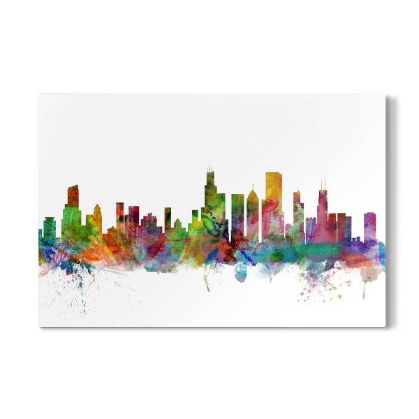 Galerie-Print "Chicago Illinois Watercolor" 30x20 cm artboxONE
