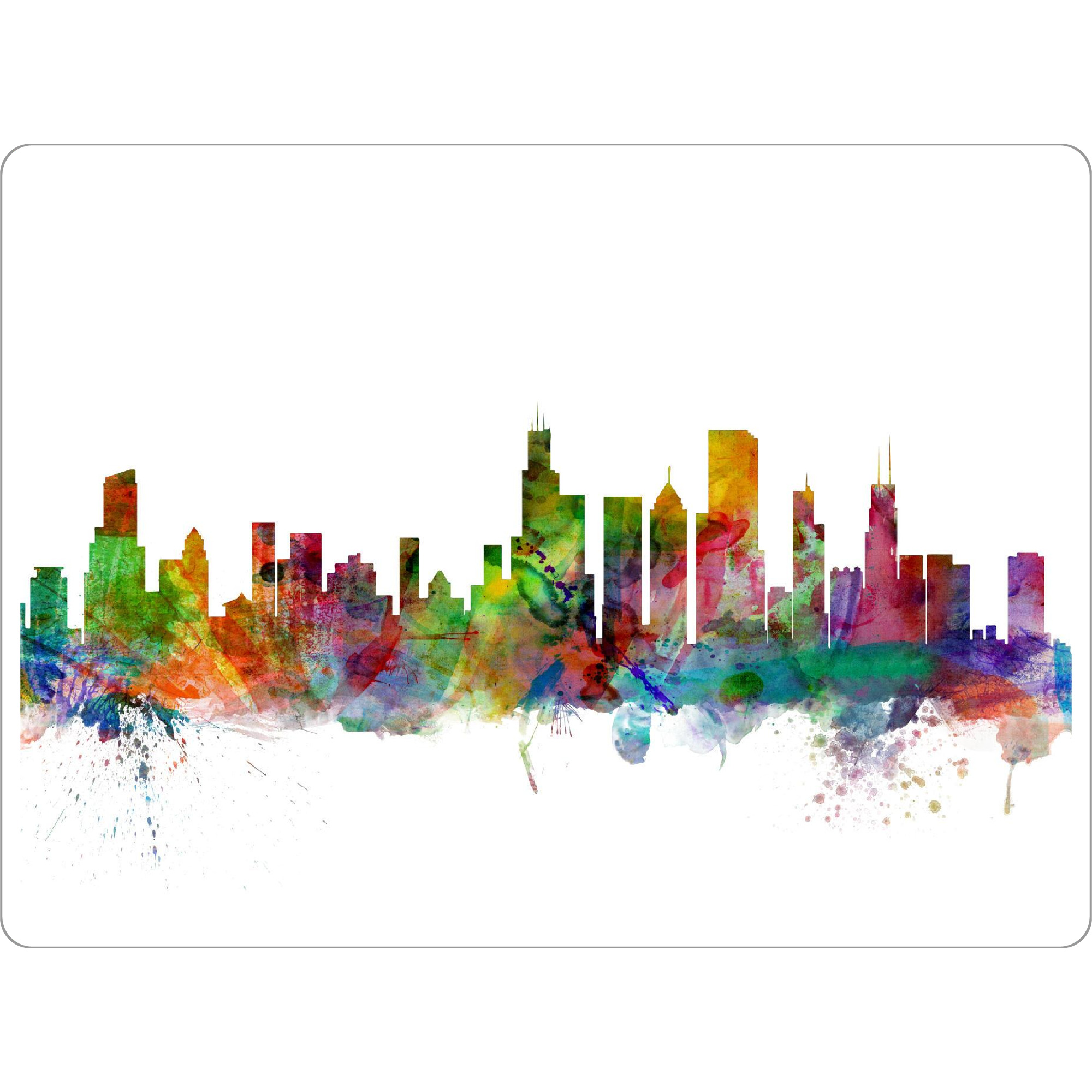 Tischset "Chicago Illinois Watercolor" artboxONE - Städte,Reise,Architektur