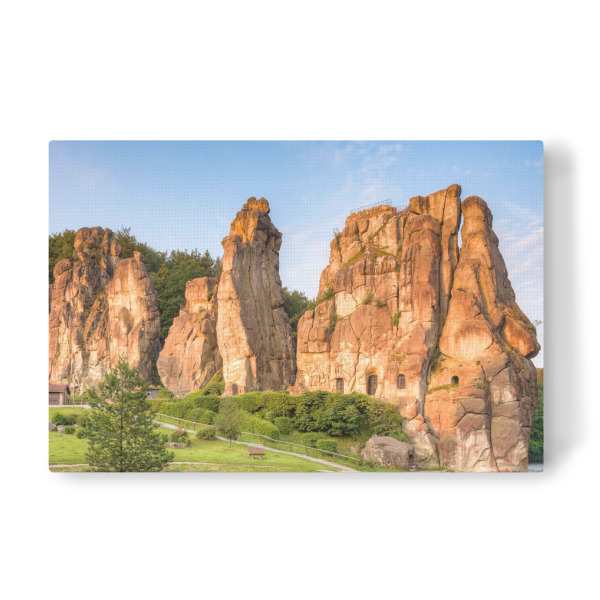 Leinwandbild "Frühmorgens bei den Externsteinen" artboxONE - Natur,Reise