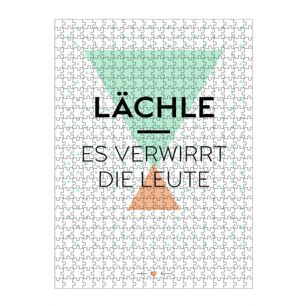 Puzzle Ravensburger "Lächle – Es verwirrt die Leute" artboxONE - Typografie