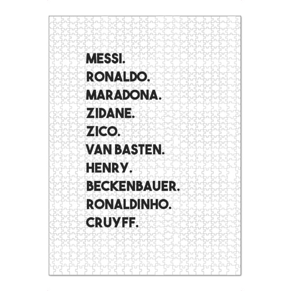 Puzzle Ravensburger "Legenden" artboxONE - Typografie,Sport / Fußball - Besten,Fußballgötter,Messi,Ronaldo - Bild besten