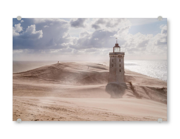 Acrylglasbild "Sandsturm am Leuchtturm" artboxONE - Reise