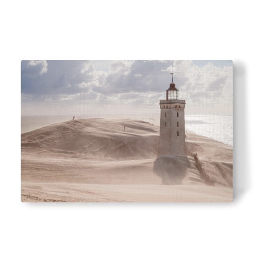 Sandsturm am Leuchtturm