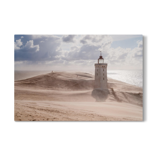 Sandsturm am Leuchtturm