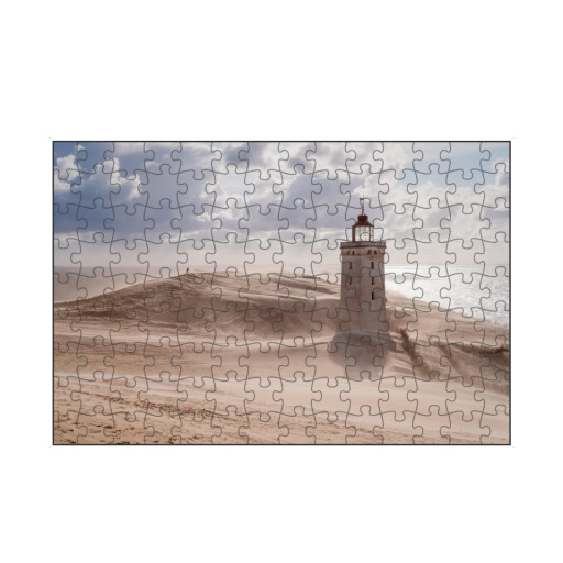 Sandsturm am Leuchtturm