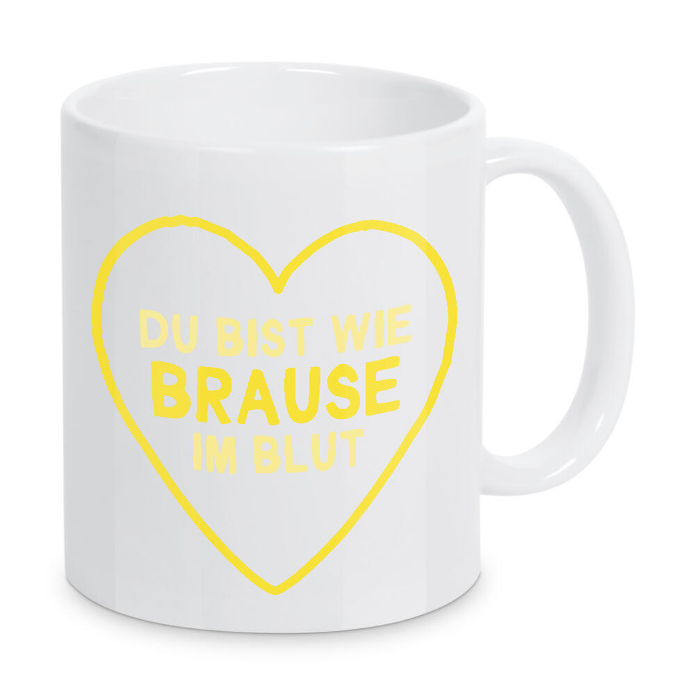 Tasse "Liebeserklärung Brause im Blut" artboxONE - Typografie,Liebe,Lustig