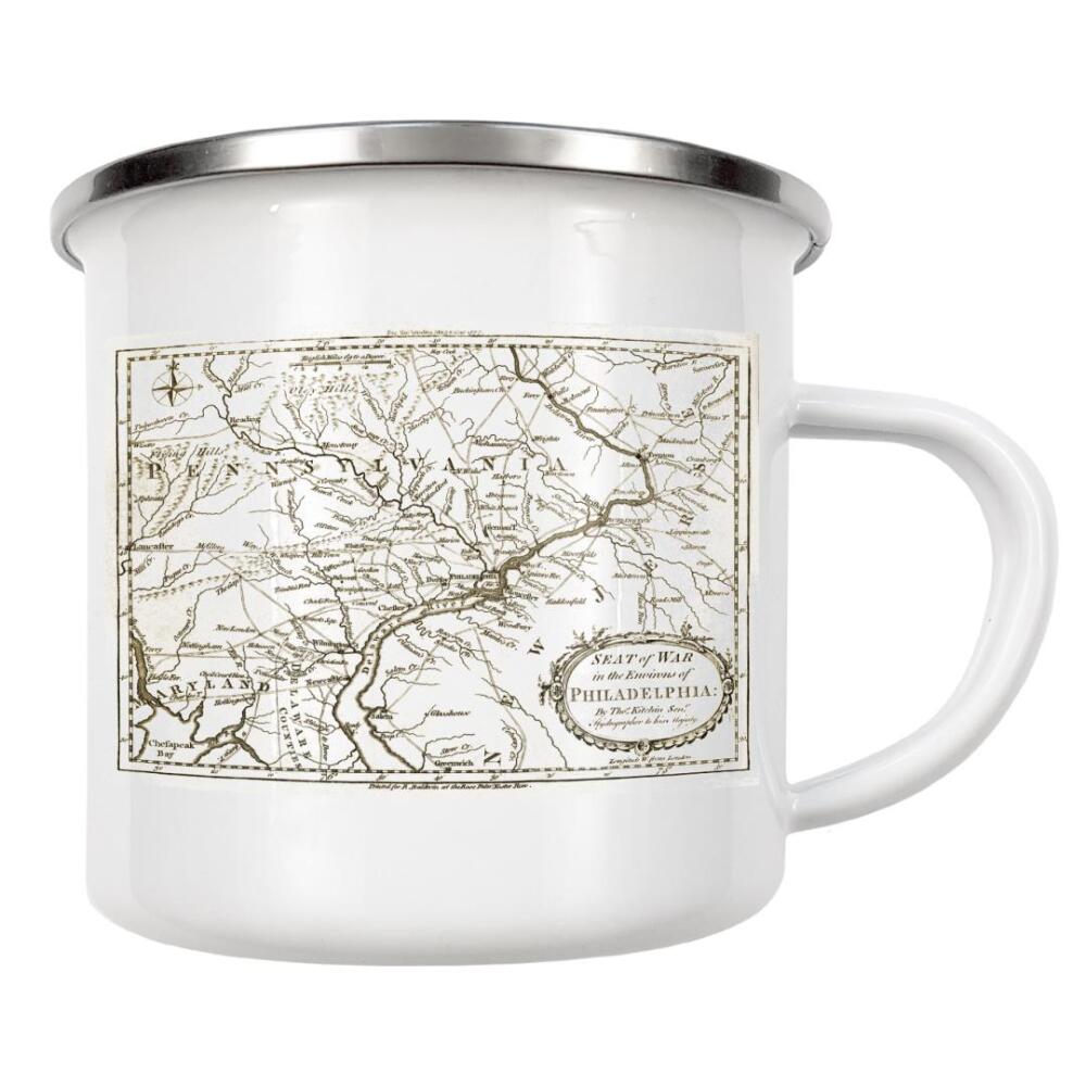 Emaille Tasse "Philadelphia-Bildkarte-m" artboxONE - Architektur,Kartografie