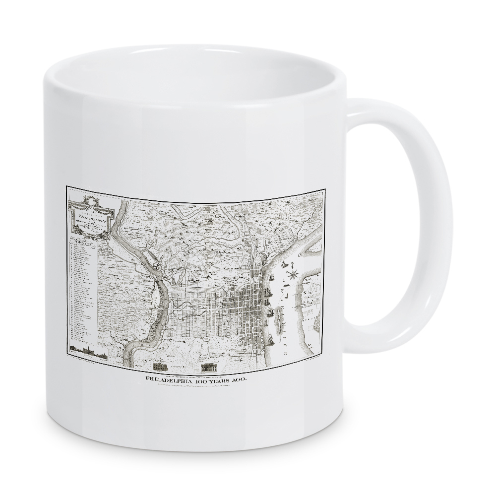 Tasse "Philadelphia Pictorial Map-z" artboxONE - Architektur,Kartografie